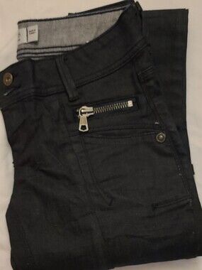 TRF Dark DenimSkinny Jeans with Front Zip Detail